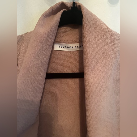 Blush long sleeveless vest | XS | seven sisters | from M Boutique (Mendocino) - Picture 3 of 3